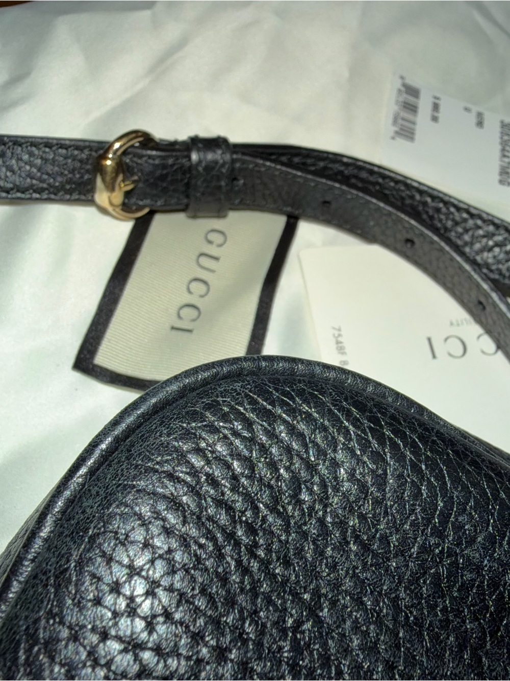 Gucci Soho Disco Black Leather Crossbody Bag - Picture 14 of 16